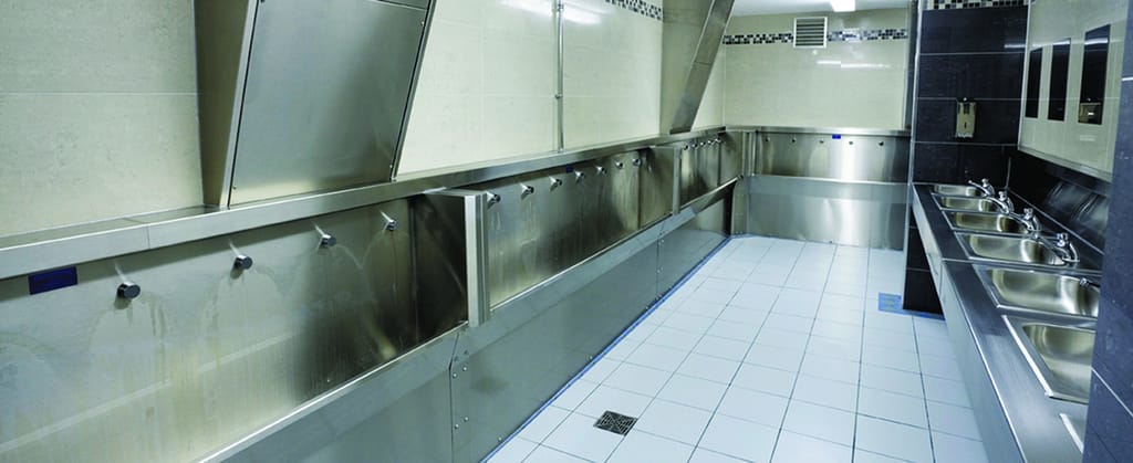 Mictório Coletivo em Inox para Banheiro