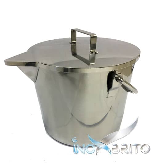 Balde em Aço Inox com Tampa