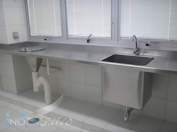 Bancada de Inox com Expurgo